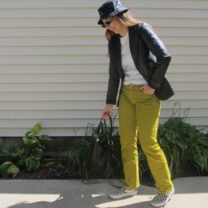 Lime Green J Crew Corduroy pants 4s